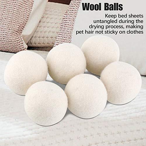 Alvinlite Alvinlite Wool Dryer Balls, Reusable Natural Wool Laundry Fabric Softener Ball Dryer Sheets Alternative Laundry Replacement