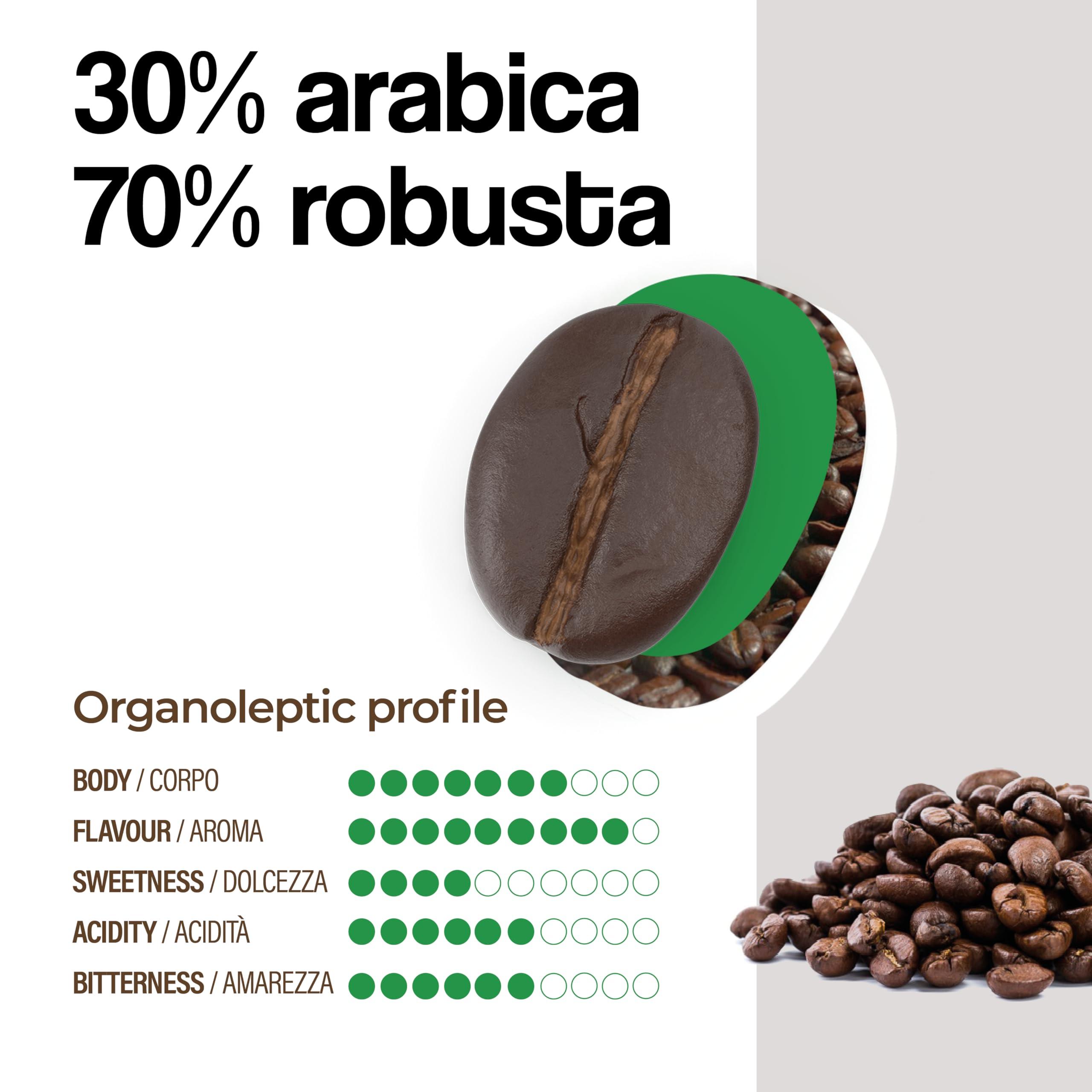 DONGIO CAFFE Dongi Caff Espresso Venezia (decaffeinated), ESE 44mm Pods, Blended and Roasted in Italy 50 Single-Serve Coffee Pods, Med-Dark Roast (Intensity 8/10)