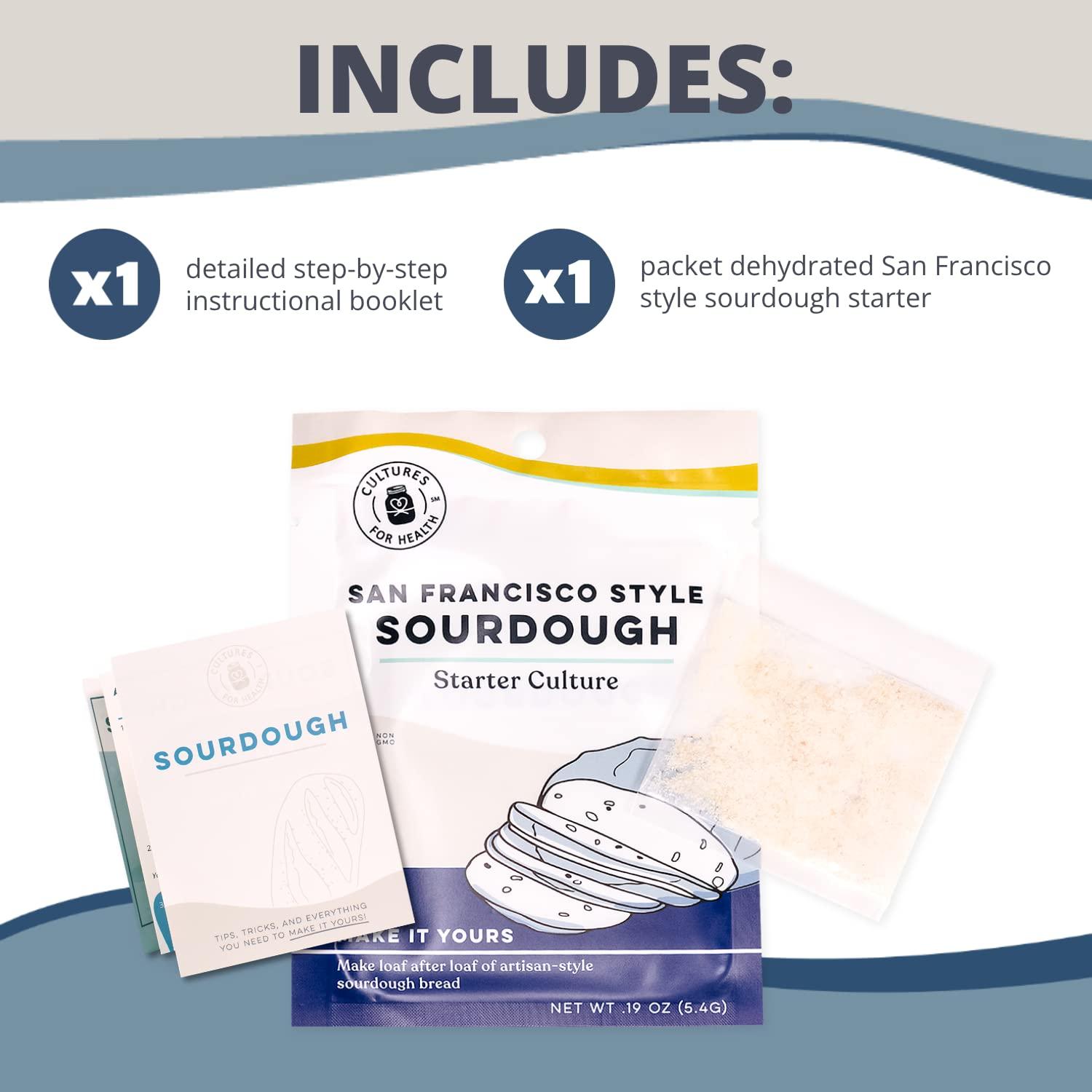 Cultures For Health Cultures for Health San Francisco Sourdough Style Starter Culture | Homemade Artisan Bread | Heirloom, non-GMO | Live Culture Bread Mix | Easy to Follow Recipe