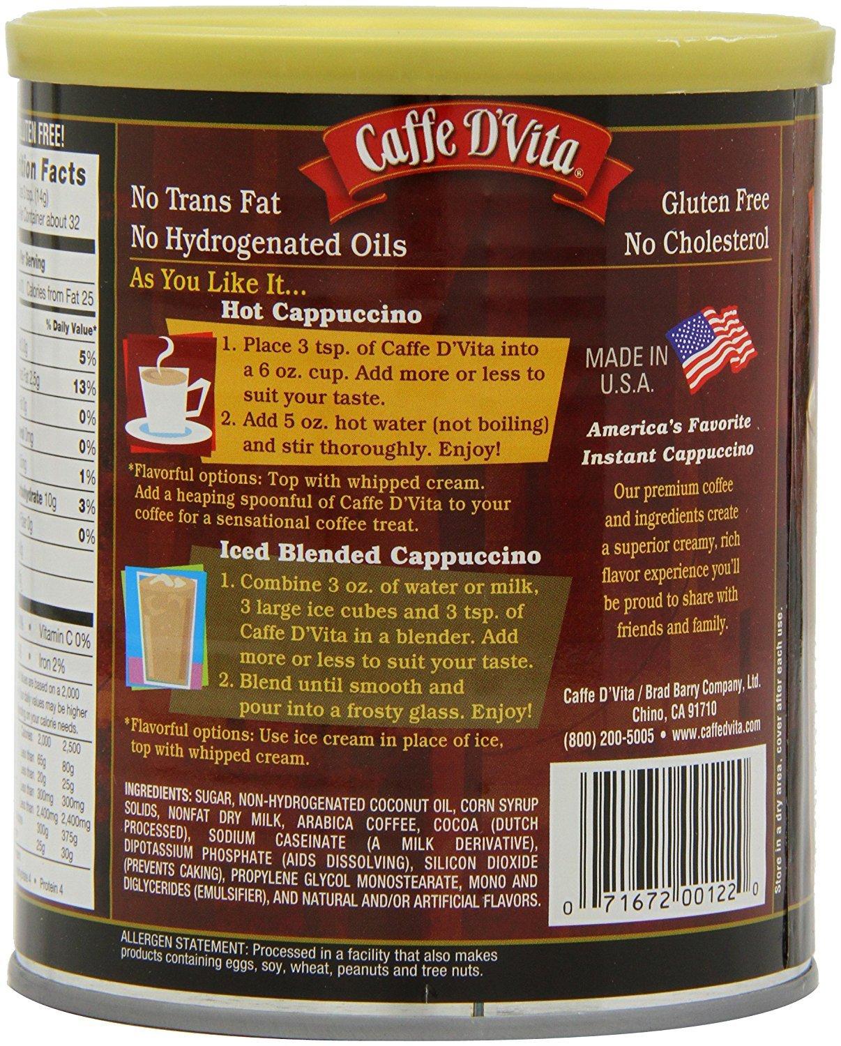 Caffe D'Vita Caffe D Vita Cappuccino Frnch Vnlla