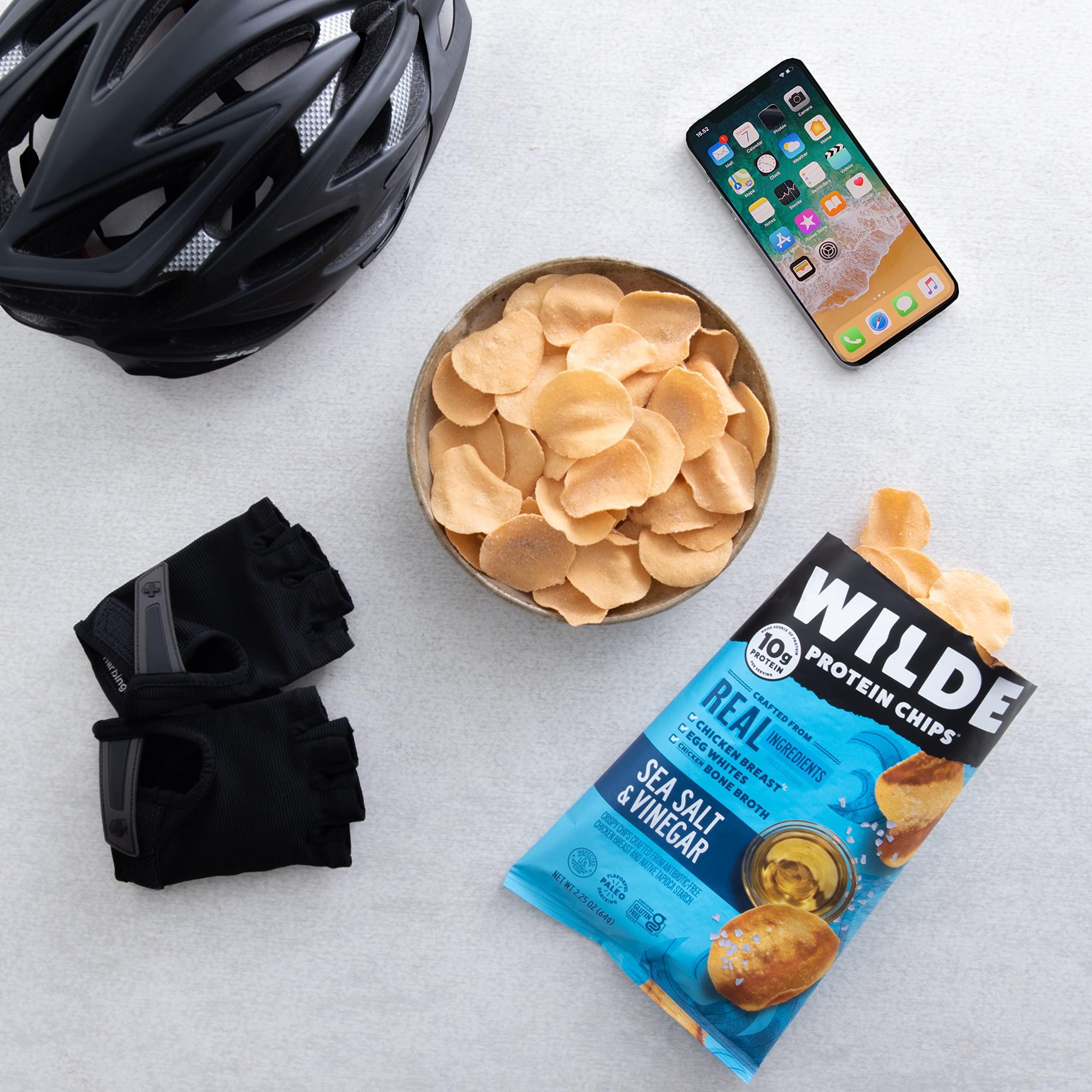Wilde Chips Wilde Protein Chips, Sea Salt and Vinegar (1.34 Ounce Bags, Pack of 8 Bags)