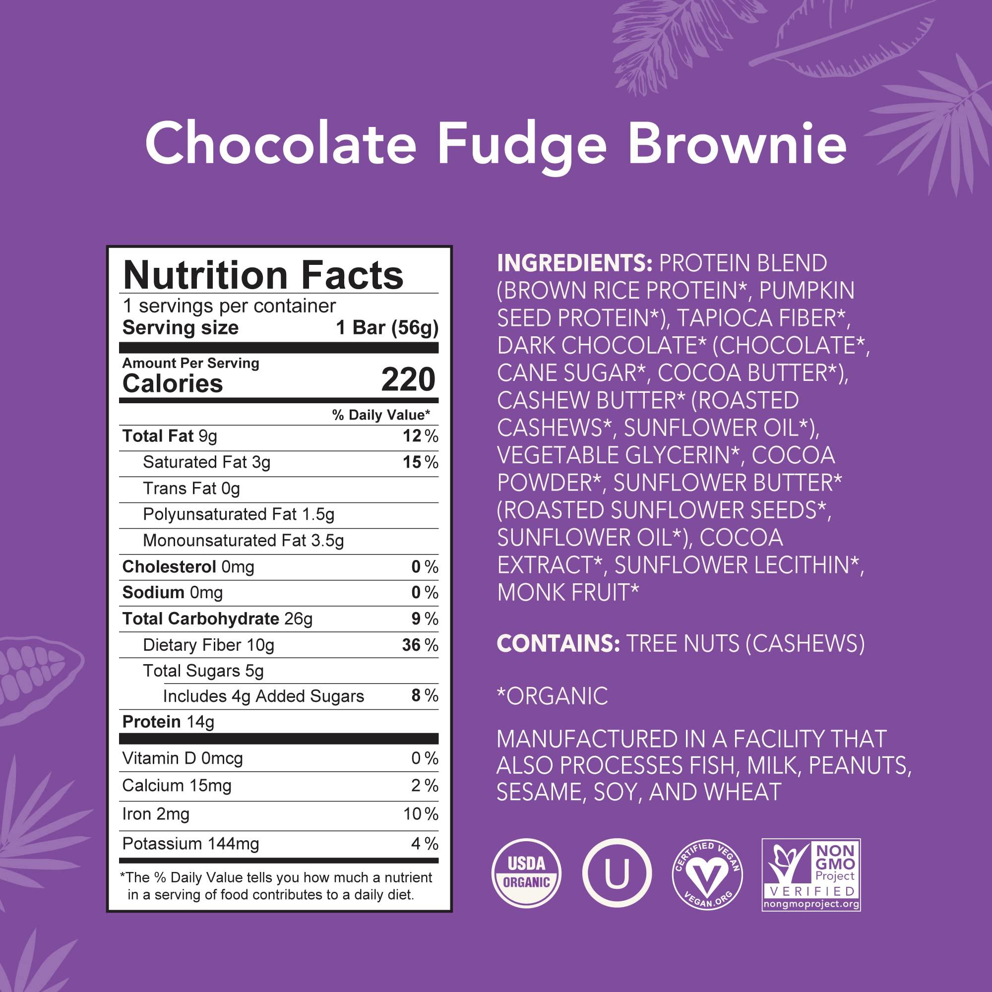 ALOHA ALOHA Organic Plant-Based Protein Bars - 6 Flavor Variety Pack with 12 Count Bars & Chocolate Fudge Brownie 12 Count Bars - Vegan, Gluten-Free
