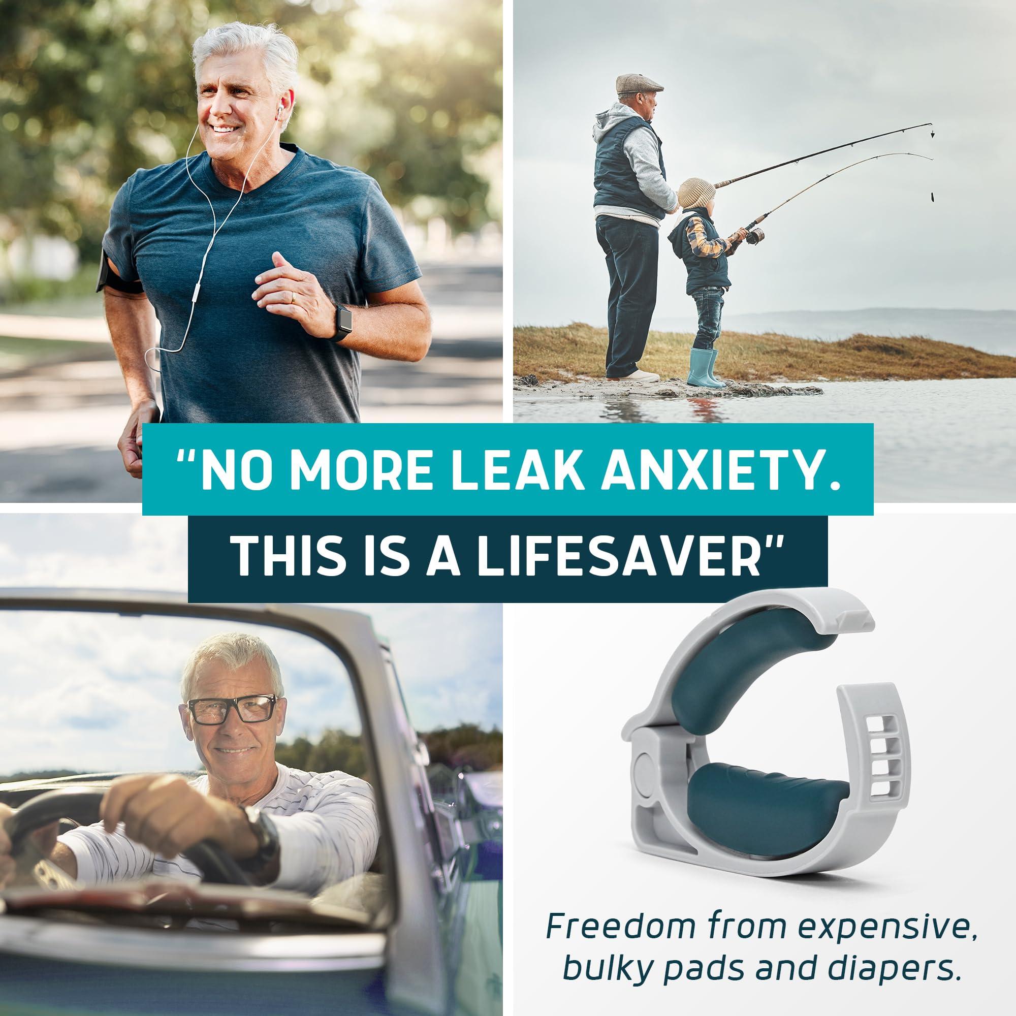 Lunderg Freedom Clamp by Lunderg - with Innovative Pro-Hinge for Top-Down Pressure & 5 Different Fittings - Totally Customizable Penile Clamp for Incontinence - Mens Incontinence Products
