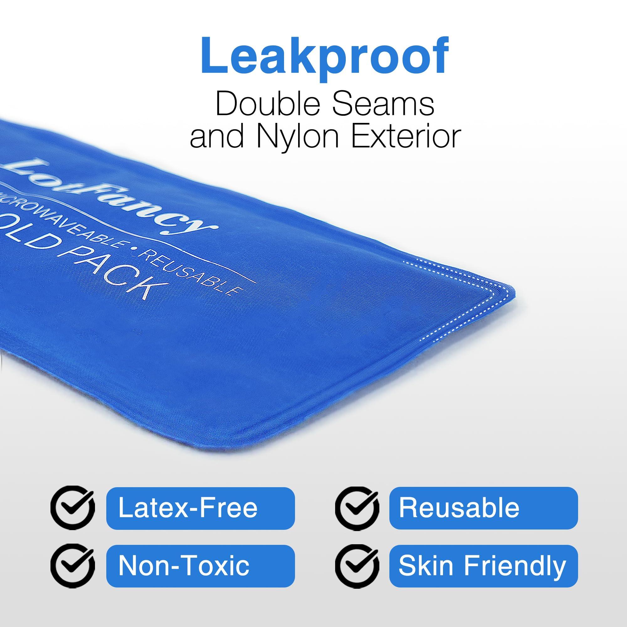 LotFancy LotFancy Ice Packs for Injuries Reusable, 2 Gel Packs Wrap for Knee Head Neck Ankle Wrist Elbow Foot Legs Back Joint Pain Relief, Hot Cold Therapy for Surgery Recovery, First Aid