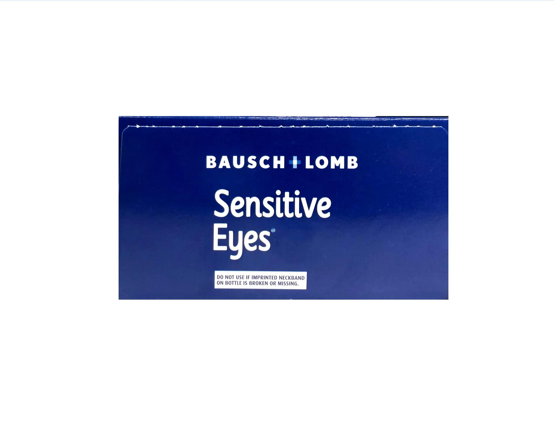 Bausch + Lomb Sensitive Eyes Plus Saline Solution, 12 Fluid Ounce (Pack of 12)