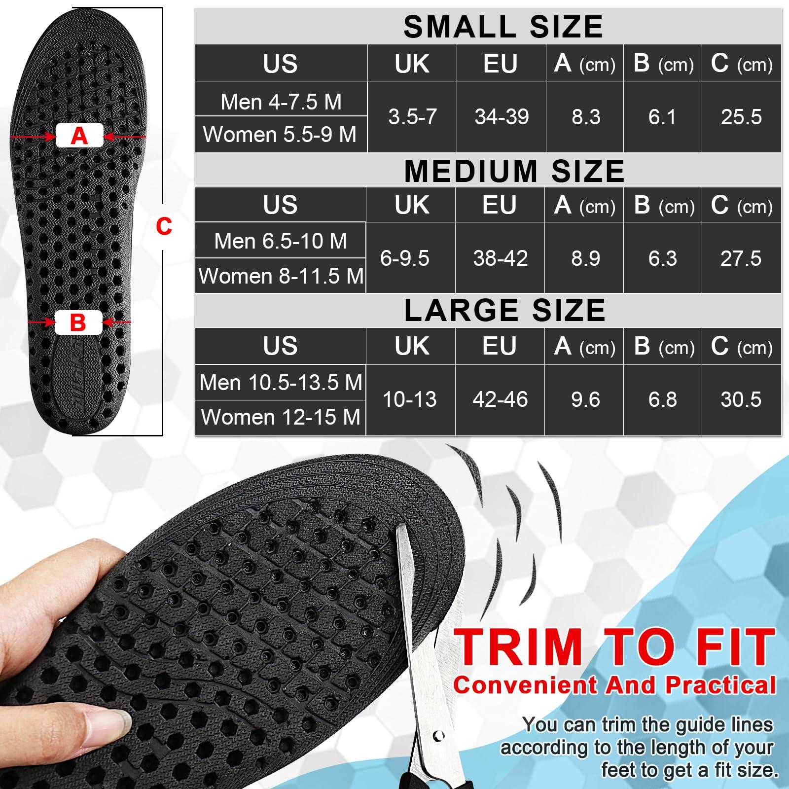 Ailaka Ailaka Height Increase Insoles for Men Women, Honeycomb Shock Absorbing Cushion Insoles, Replacement Full Length Sports Shoe Height Inserts Height Elevation