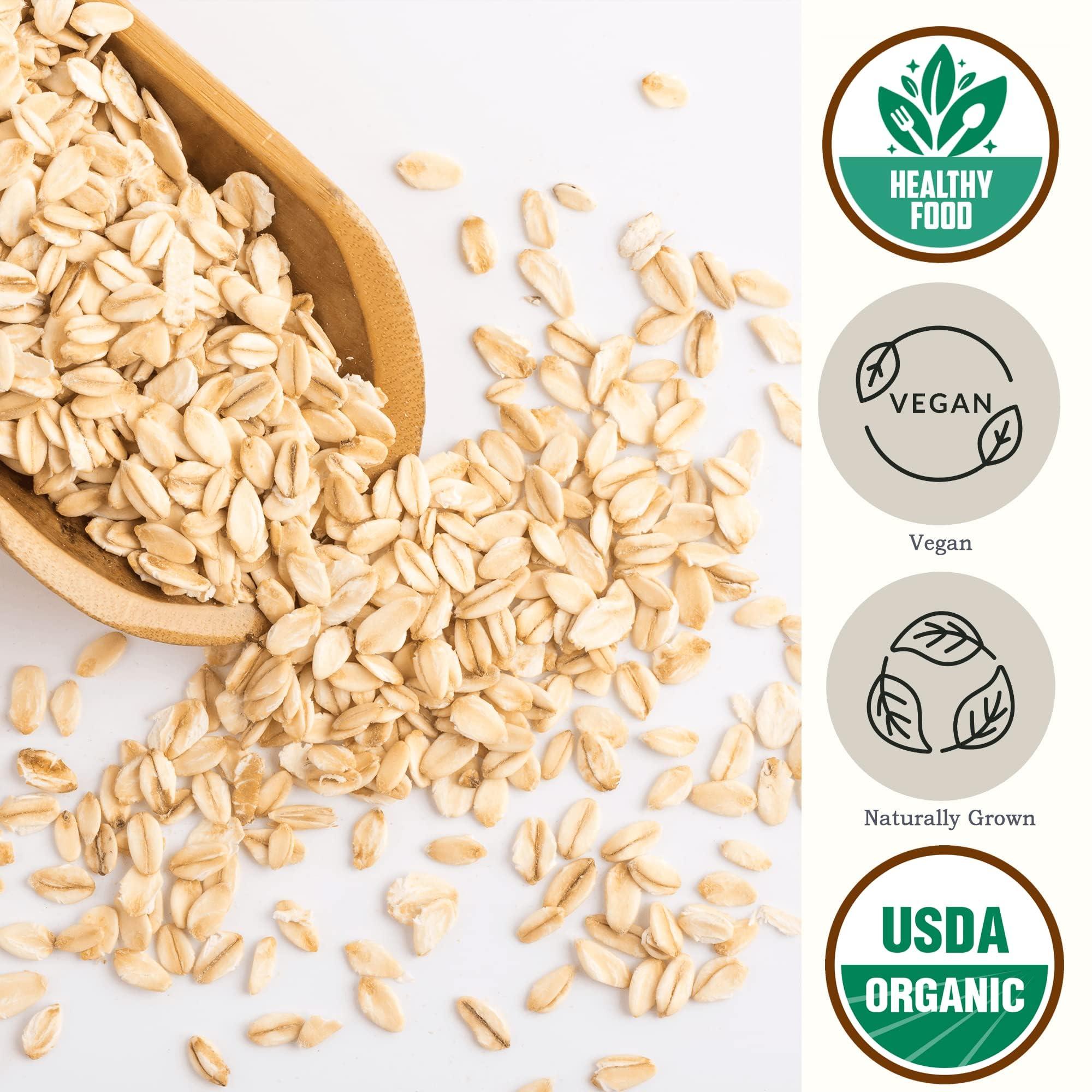 Be Still Farms Organic Oatmeal Regular Rolled Oats - Old Fashioned Oat Bulk (2.8 lb) Be Still Farms - 100% Whole Grain | High in Fiber & Protein | USA Grown | USDA Certified | Vegan | Non-GMO | Sugar-Free