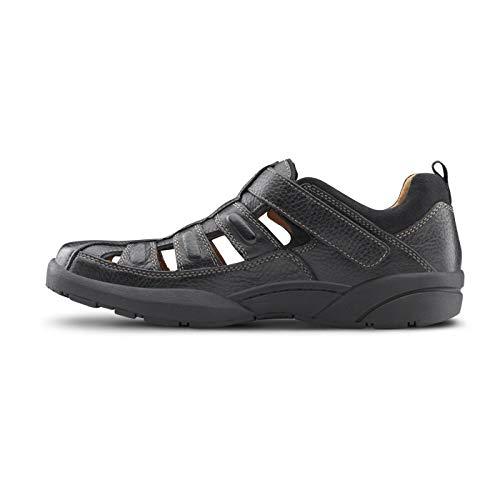 Dr. Comfort Dr. Comfort Fisherman Men's Therapeutic Diabetic Extra Depth Sandal: Black 10.5 Wide (E/2E)
