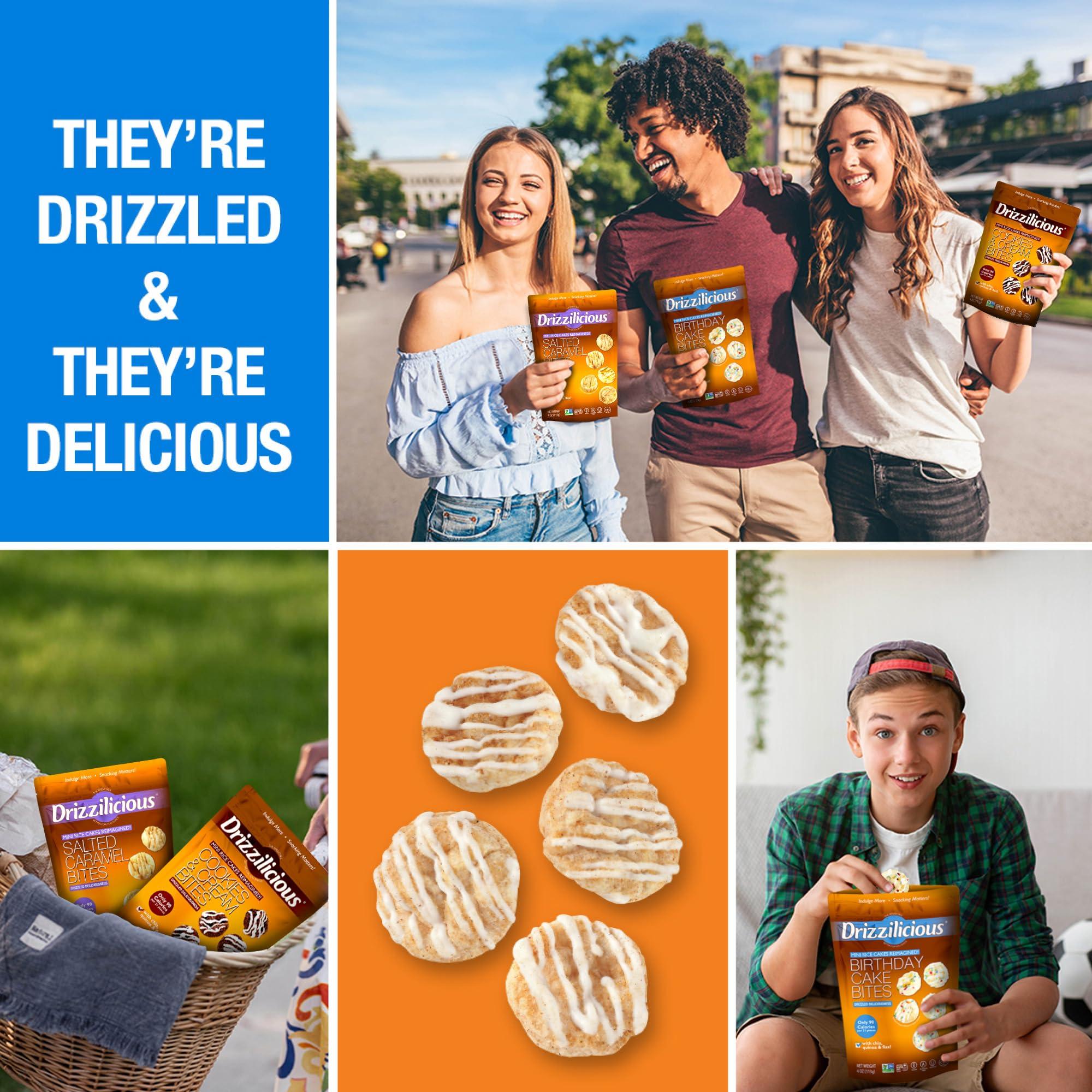 Drizzilicious Drizzilicious Mini Rice Cakes - Rice Crisps, Healthy Snack for Adults and Kids, Flavored Rice Cakes, Vegan, Gluten Free, Only 90 Calories Per Serving - Pumpkin Spice, 4 oz (Pack of 2)