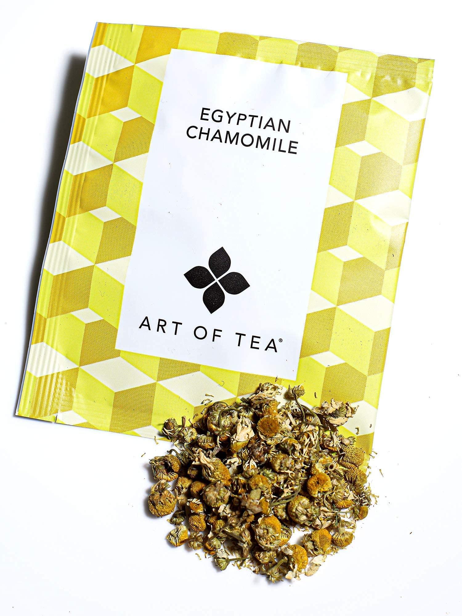 Art of Tea Art of Tea | Organic Egyptian Chamomile Tea Bags (Naturally Caffeine Free) | 12 Count Sampler Box