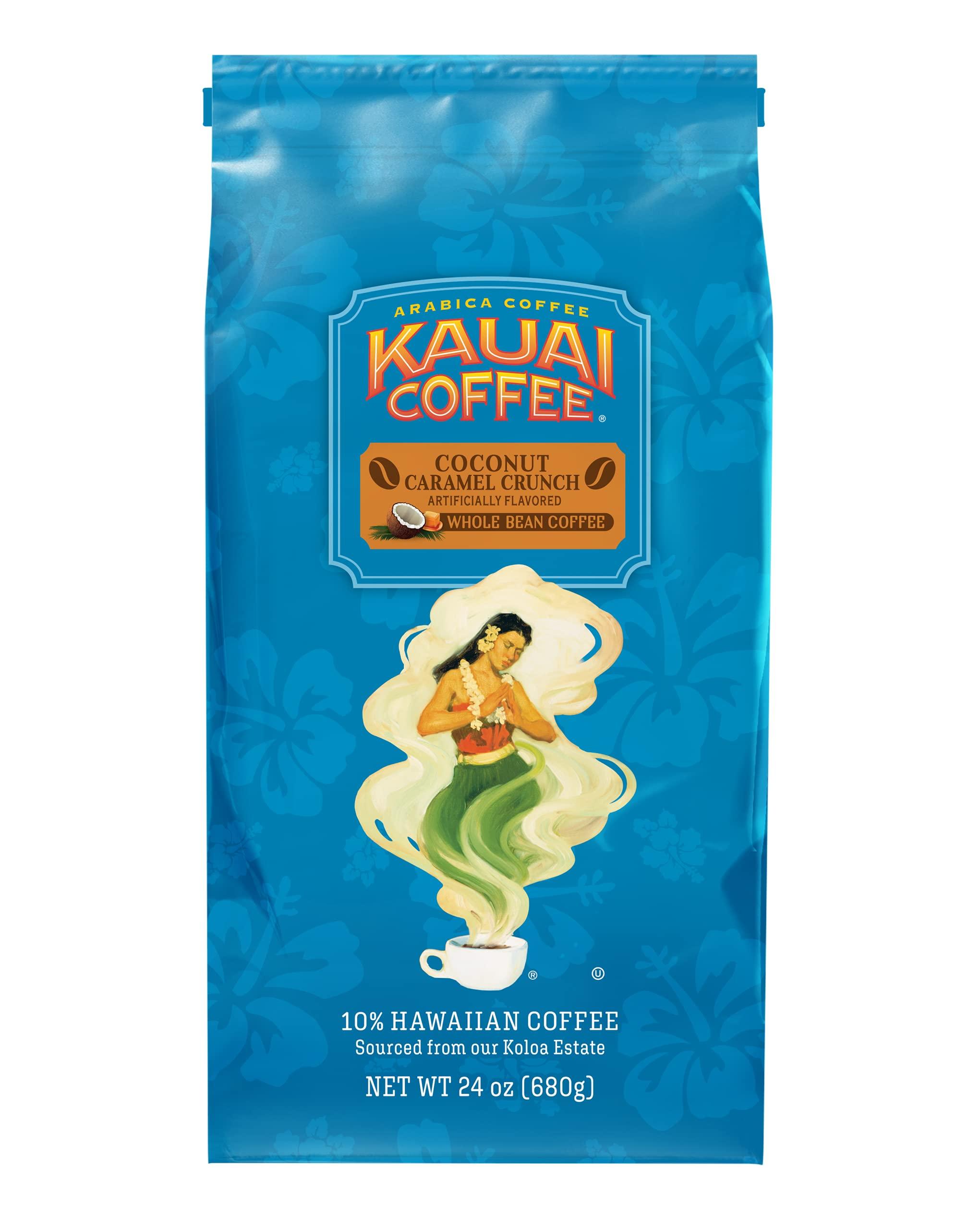 KAUAI COFFEE Kauai Coffee Koloa Estate Medium Roast - Coconut Caramel Crunch, 24 oz Package