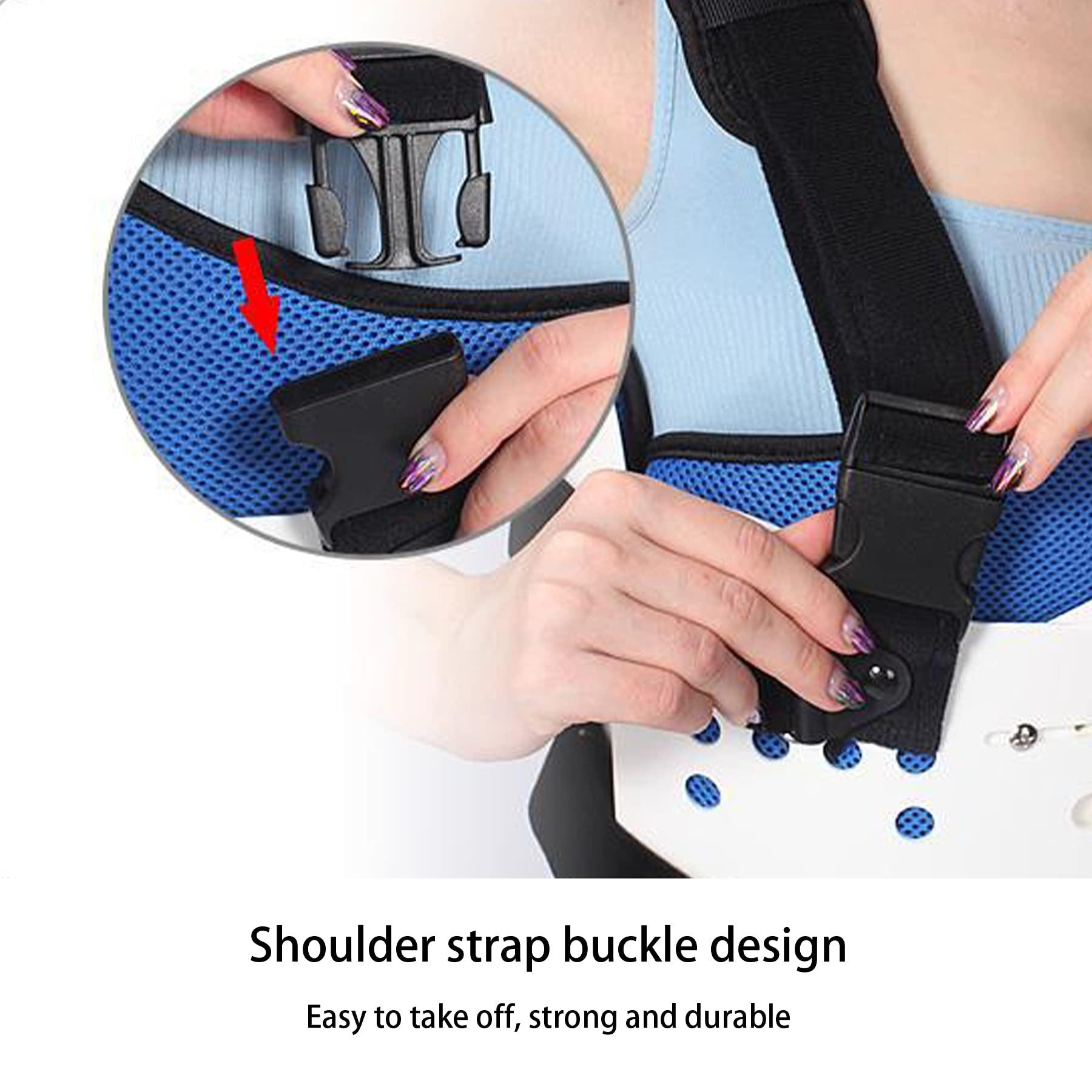 WILLQ WILLQ Thoracolumbar Fixed Brace with Removable Inflatable Airbag for Mild Scoliosis Post Surgery Support Hunchback Kyphosis Osteoporosis Posture Aligner Thoracic Orthosis for Men Women,Female