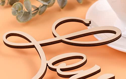 LOVENJOY LOVENJOY Gift Boxed Love Cake Topper Wedding Decoration, Rustic Wood