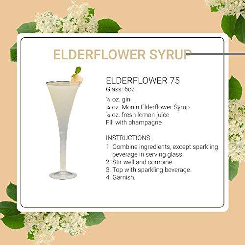 Monin Monin - Gourmet Flavorings Floral Collection, Great for Cocktails, Lemonades, Teas, & Sodas, Gluten-Free, Dairy-Free, (Violet, Lavender, Rose, Hibiscus, & Elderflower) | 50 ml Per Bottle