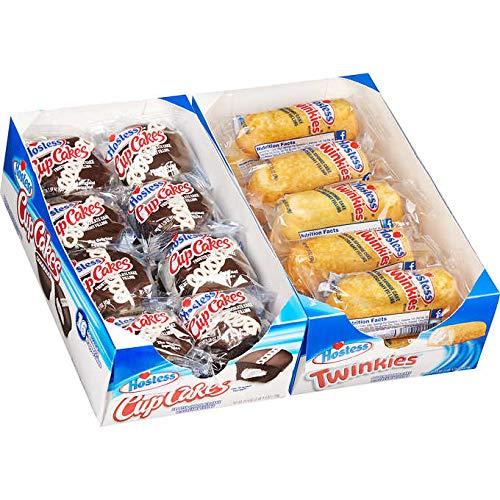 FCV Hostess Cupcakes and Twinkies Individually Wrapped Cakes Variety Pack - 32 Count
