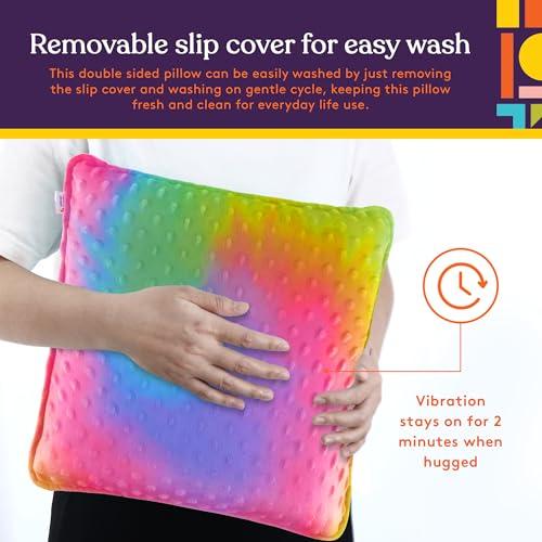 Special Supplies Special Supplies Vibrating Pillow Sensory Pressure Activated for Kids and Adults, 12 x 12 Plush Minky Soft Cover, Colorful