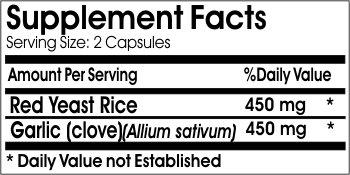 Naturetition Supplements Naturetition Supplements Garlic 450mg and Red Yeast Rice 450mg ~ 180 Capsules - No Additives