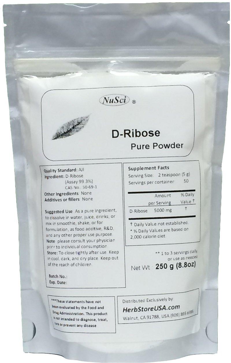 NuSci D-Ribose Pure Powder AJI92 Quality Standard (500 grams (1.1 lb))