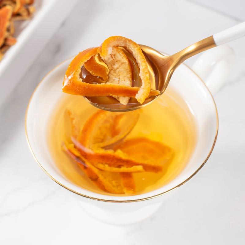 Plant Gift 100% Dried Tangerine Peel Tea 80G/2.82oz Chinese Seasoning Dried Tangerine Peel Strip Chen Pi Si , Dried Orange Peel,Dried Tangerine Peel Strip,Orange peel strips