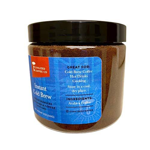 CIVILIZED COFFEE Civilized Coffee Instant Cold Brew Coffee Granules Medium Dark Roast Non-GMO Jar (5 oz)