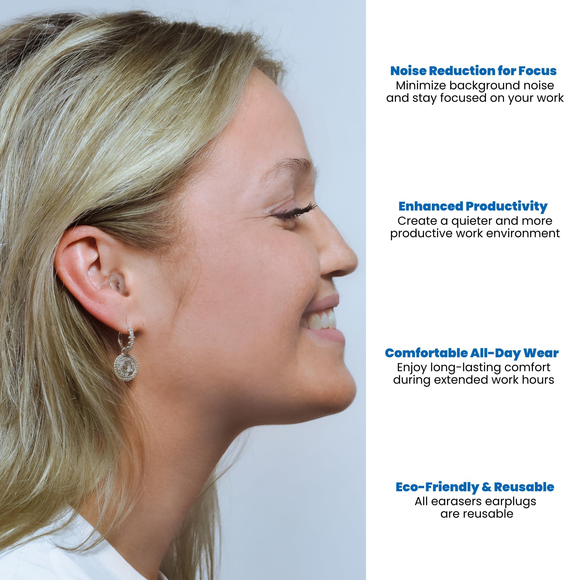 Earasers Earplugs EARasers Safety Earplugs - Reusable Ear plugs For Work - 31dB (Medium)