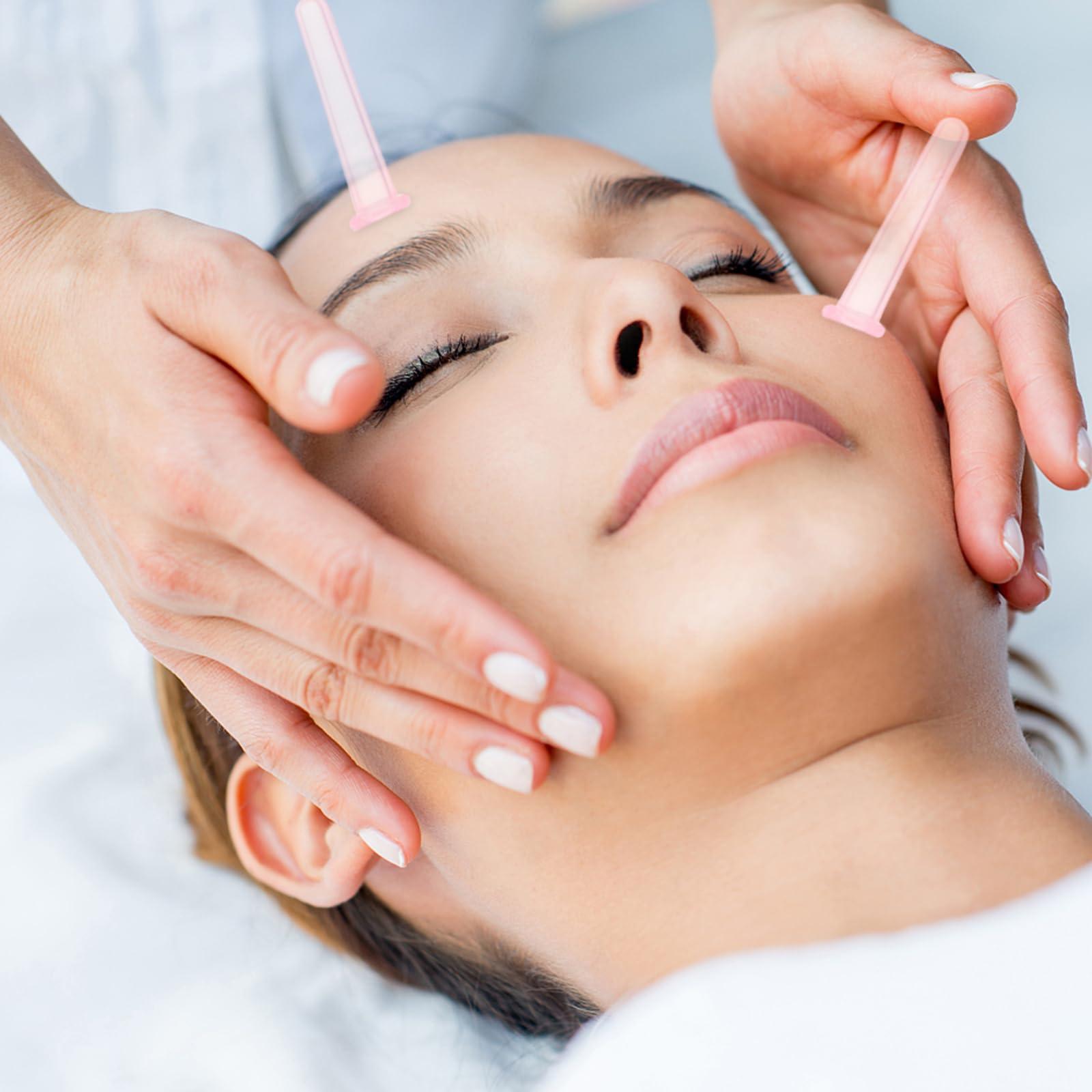 EXCEART 5pcs Facial Cupping Set for Glowing Skin Eye Face Vacuum Massage Anti Cup Silicone Cupping Massage Cup for Beauty Body Cup Fascia Massager