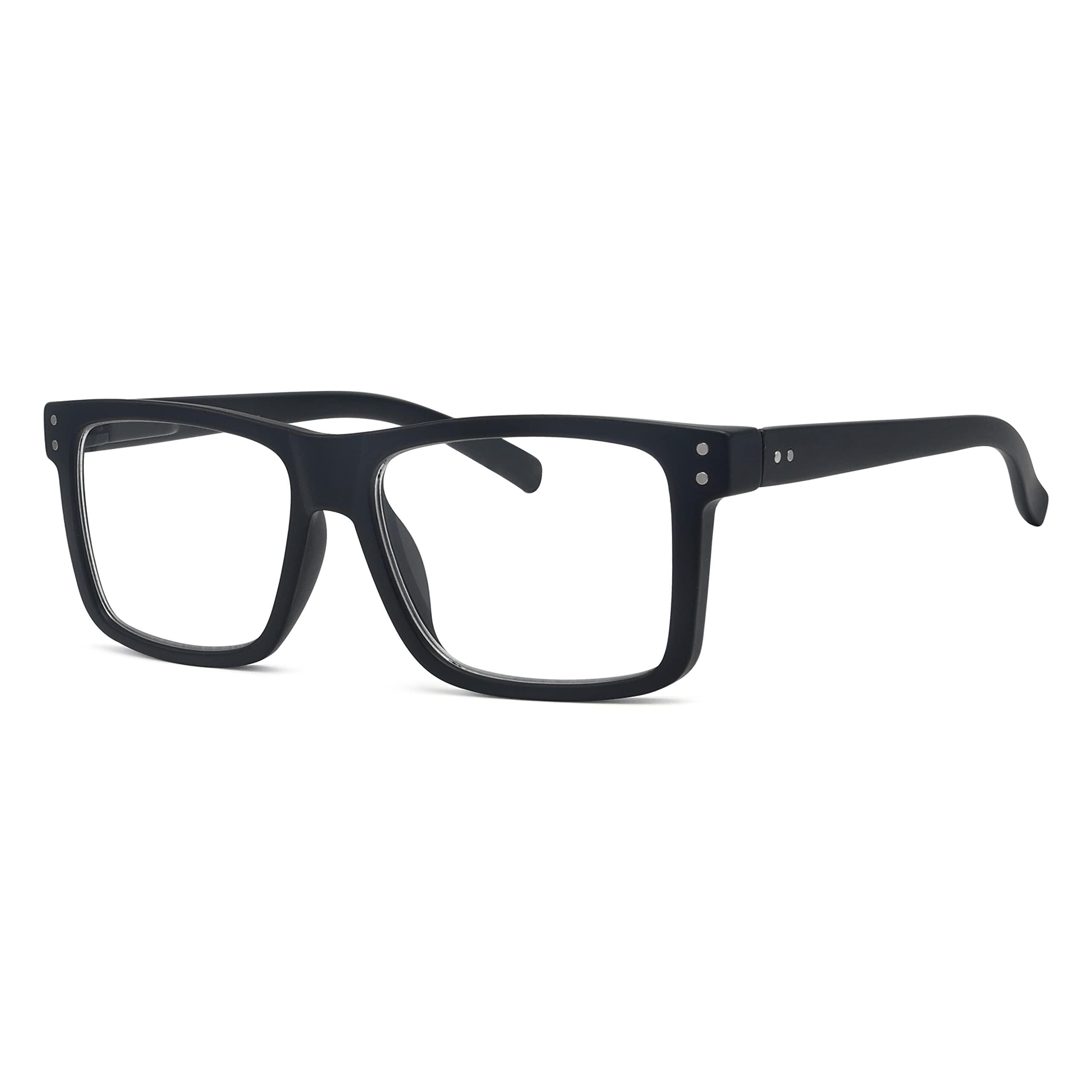 Eyekepper Eyekepper Oversized Reading Glasses Square Large Frame Readers for Men and Women - Black +3.50