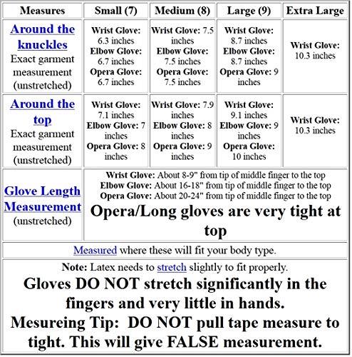 Latexa Premium Latex Long Gloves (Opera Length) Fetish - White (Large - Washed & Shined)