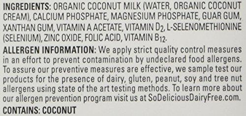 SO DELICIOUS So Delicious Dairy-Free Organic Coconutmilk Beverage, Unsweetened, 32 Fl Oz (Pack of 6) Plant-Based Vegan Dairy Alternative, Great in Smoothies Protein Shakes or Cereal