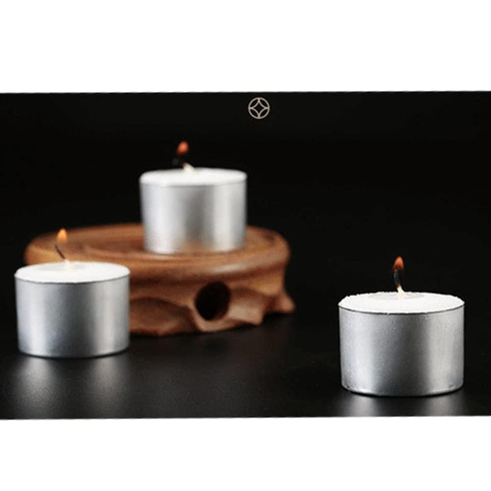 Magik Magik 100-200 Pc Tea Light Candle 4h Long Lasting Natural Palm Oil White Unscented (100 Pack)