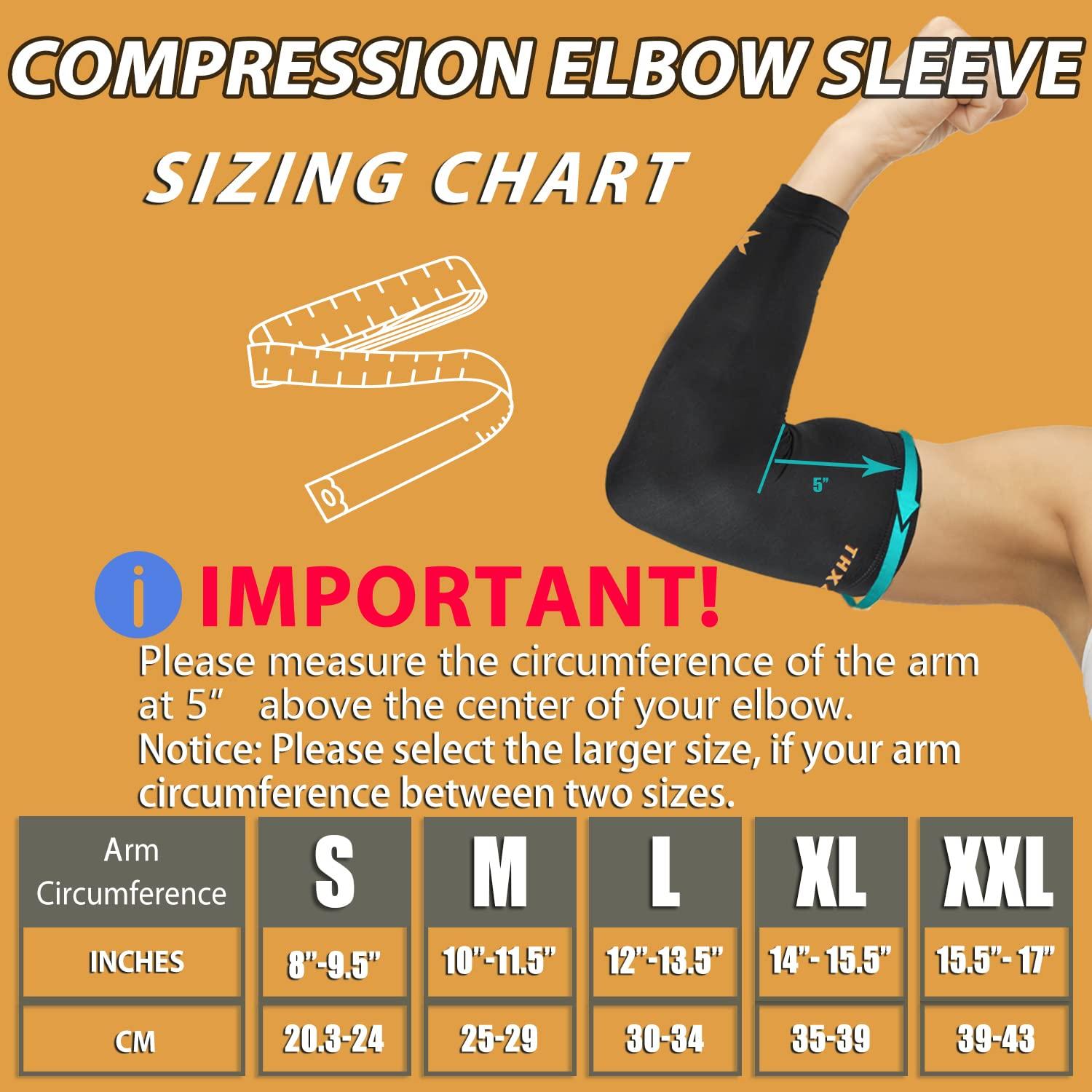 THX4COPPER THX4COPPER Elbow Compression Sleeve(2 Pieces) - Copper Infused Support -Guaranteed Recovery Copper Elbow Brace-Idea for Workouts, Sports, Golfers, Tennis Elbow, Arthritis, Tendonitis (XX-Large)