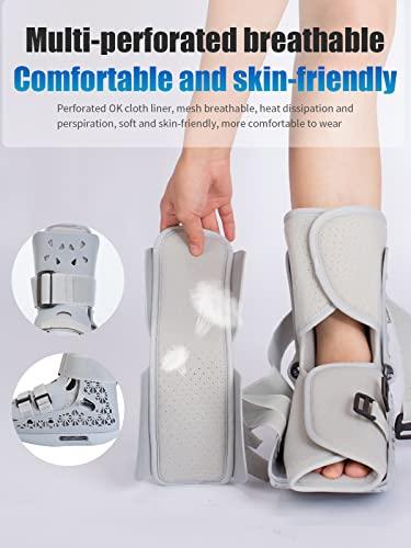 Tairibousy Tairibousy Inflatable Walker Boot Air Cam Walker Fracture Boot Medical Short Walking Boot Walker Brace Breathable Orthopaedic Boot for Foot Injury Ankle Sprain (Large)