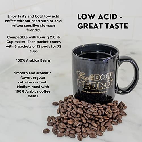 Cafe Don Pedro Cafe Don Pedro American Roast Naturally Low Acid Coffee - 34.5 Ounce Large Can for Coffee Lovers with Sensitive Stomachs - Delicious, Smooth Flavor, Medium Roast Stone Ground Coffee