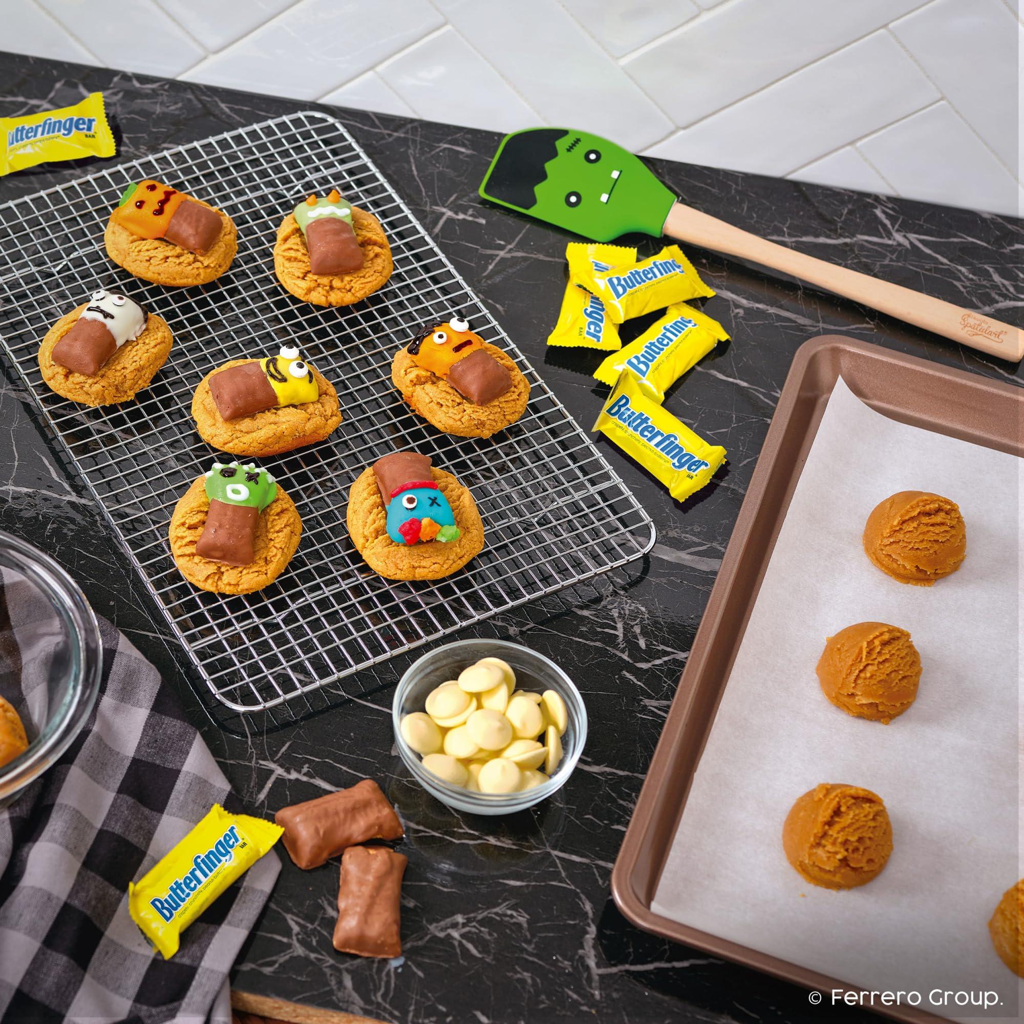 Butterfinger Butterfinger, 8 Pack, Chocolatey, Peanut-Buttery, Minis Candy Bars, Stocking Stuffers, Individually Wrapped, Resealable Share Size Bag, 9.8 oz