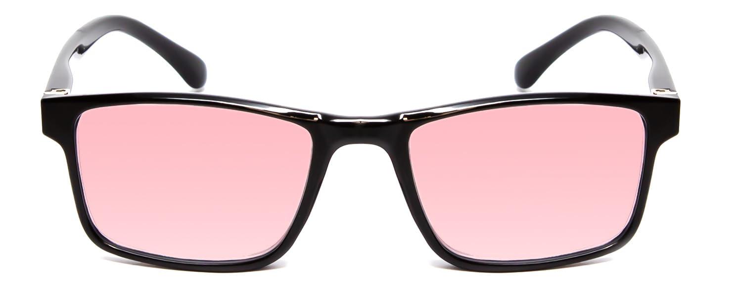 Medspex Medspex Pink FL-41 Tint Reading Glasses +0.50 Black Light Sensitivity Outdoor Indoor Fluorescent Photophobia Eyeglass