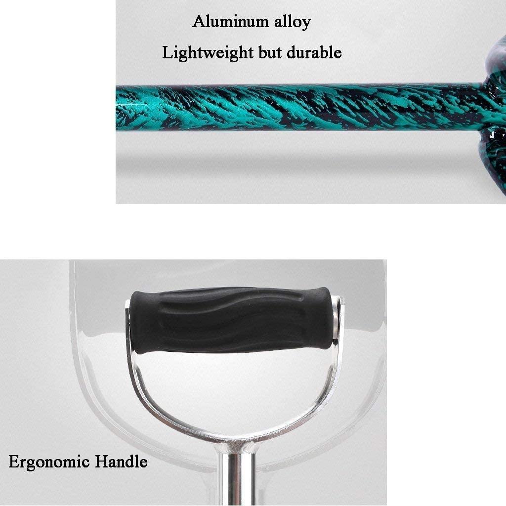 GeRRiT Walking Stick Walkers for Seniors Walking Stick/Crutches Lightweight Aluminum Alloy Canes with Sponge Handle 8 Adjustable Height Levels for Elderly Men or Women Cane rollator Walker, Durable