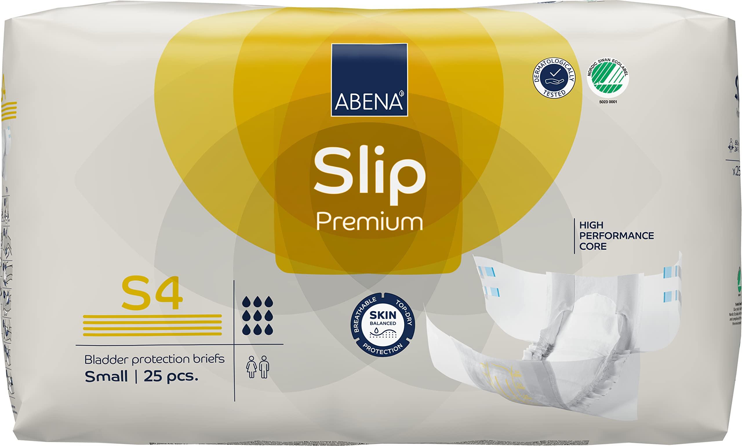 Abena Abena Slip Premium Incontinence Briefs, Level 4, (Small to Extra Large Sizes), Small, 50 Count