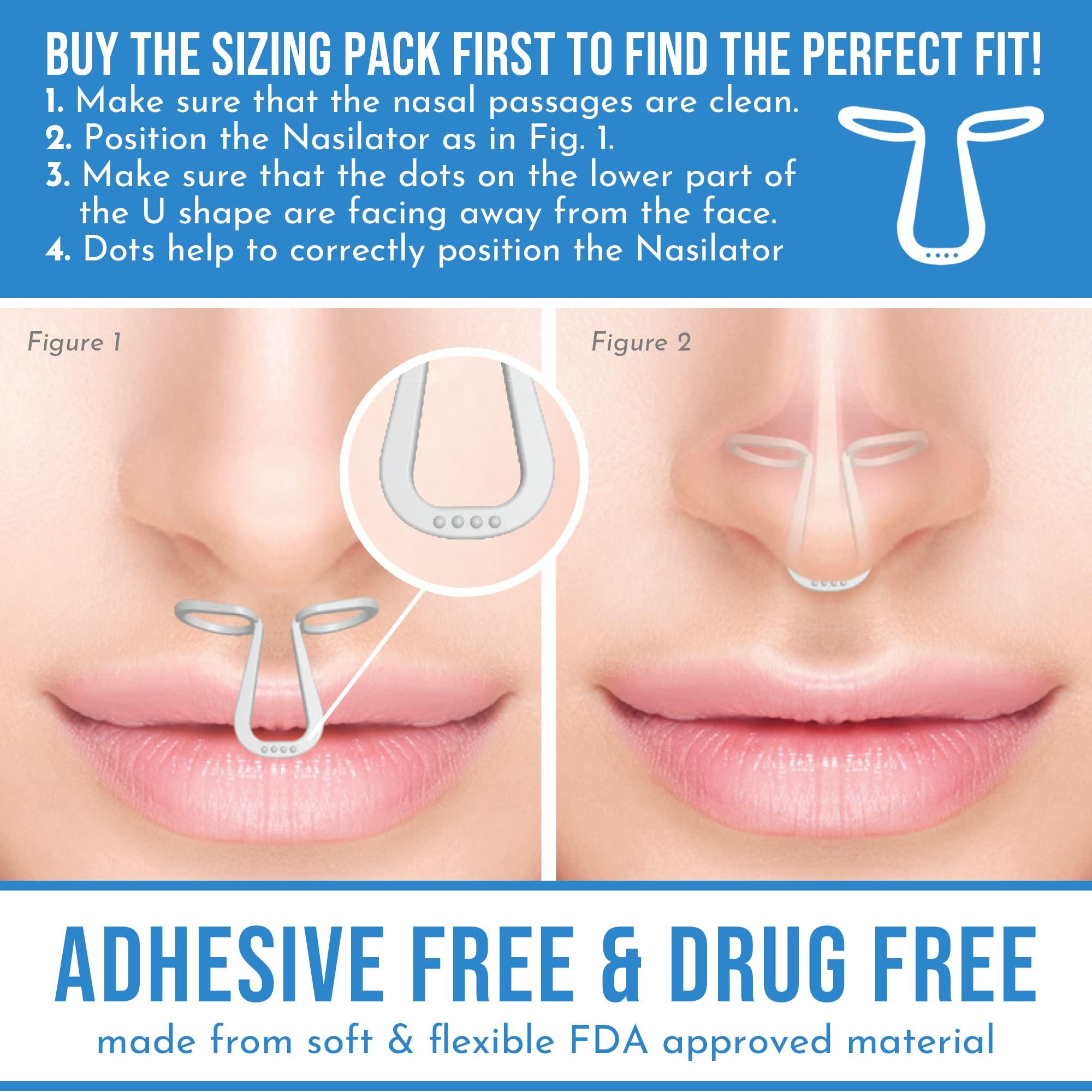 Nasilator Made in USA! Nasilator Anti-Snoring Devices - Soft and Flexible Nasal Dilators | Improves Breathing & Sleeping | Snoring Solution | Reusable & Better Than Nasal Strips Pack of 4 (Medium)