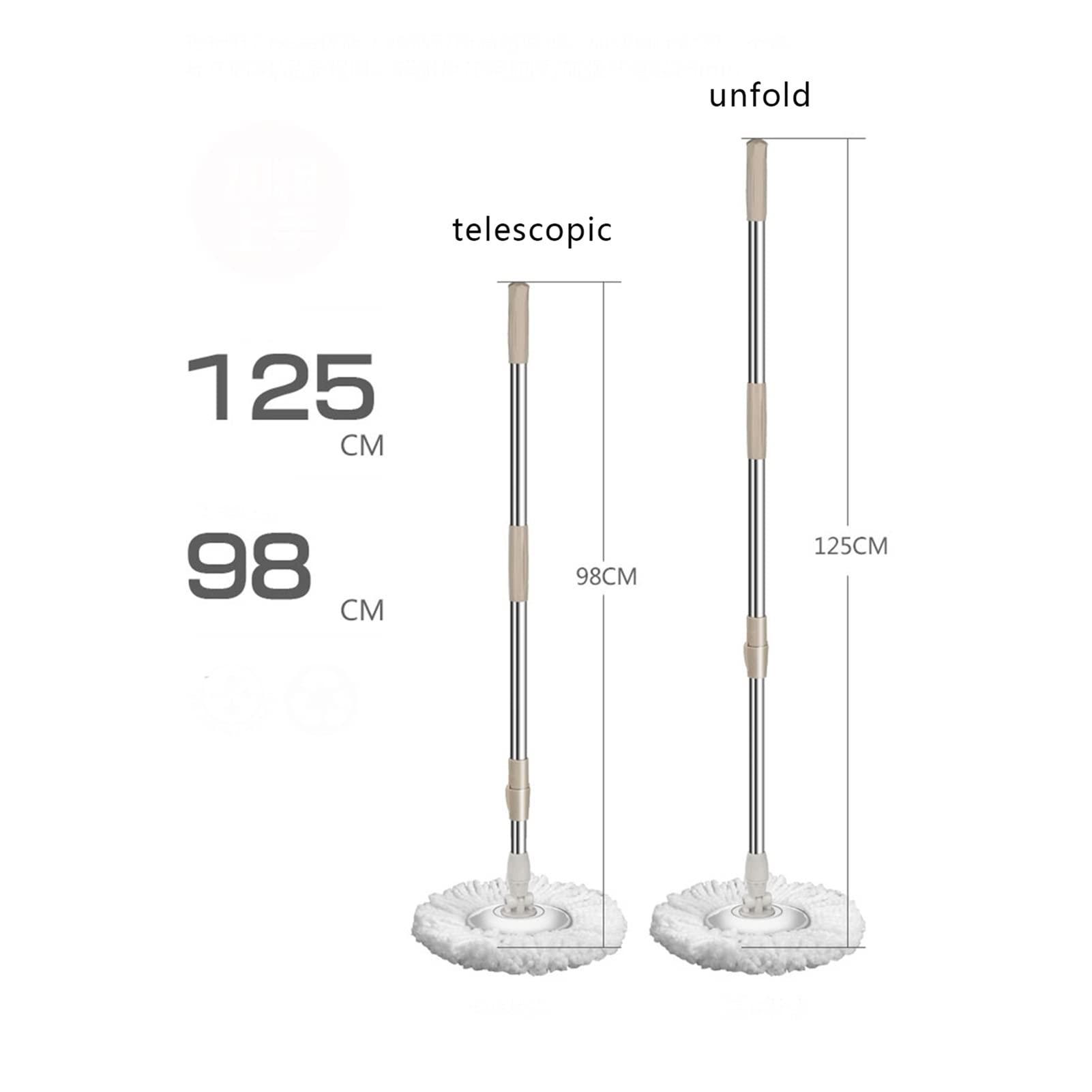 CLoxks Spin Mop and Bucket Set Spin Mop and Bucket with Wringer Set - for Home Kitchen Floor Cleaning - Wet/Dry Usage on Hardwood & Tile Microfiber Spin Mop (Color : 3 mop Heads)