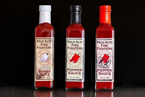 PALO ALTO FIREFIGHTERS Palo Alto Firefighters Pepper Sauce (8.5oz) - Salt Free Pepper Plant Hot Sauce, No Sodium Hot Pepper Sauce, No Salt Sauces