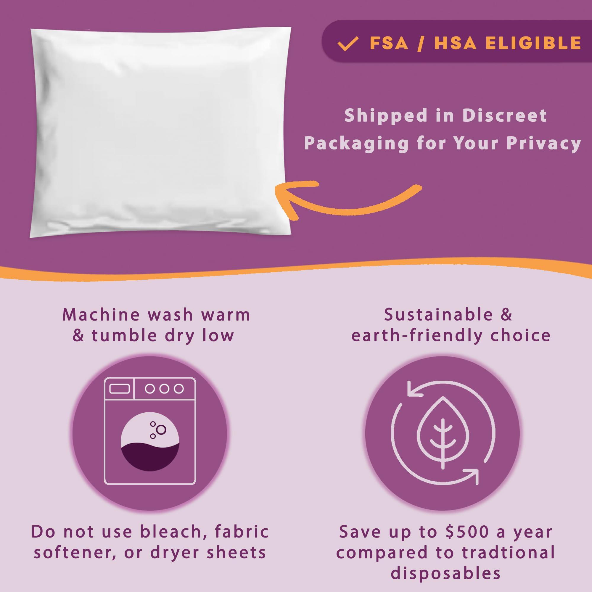 Wearever Wearever Women's Incontinence Underwear for Bladder Control with Super Absorbency - Reusable & Washable Leak Proof Underwear for Women - (Pack of 3) - (Assorted) (L) (Fits Hip: 41-42)