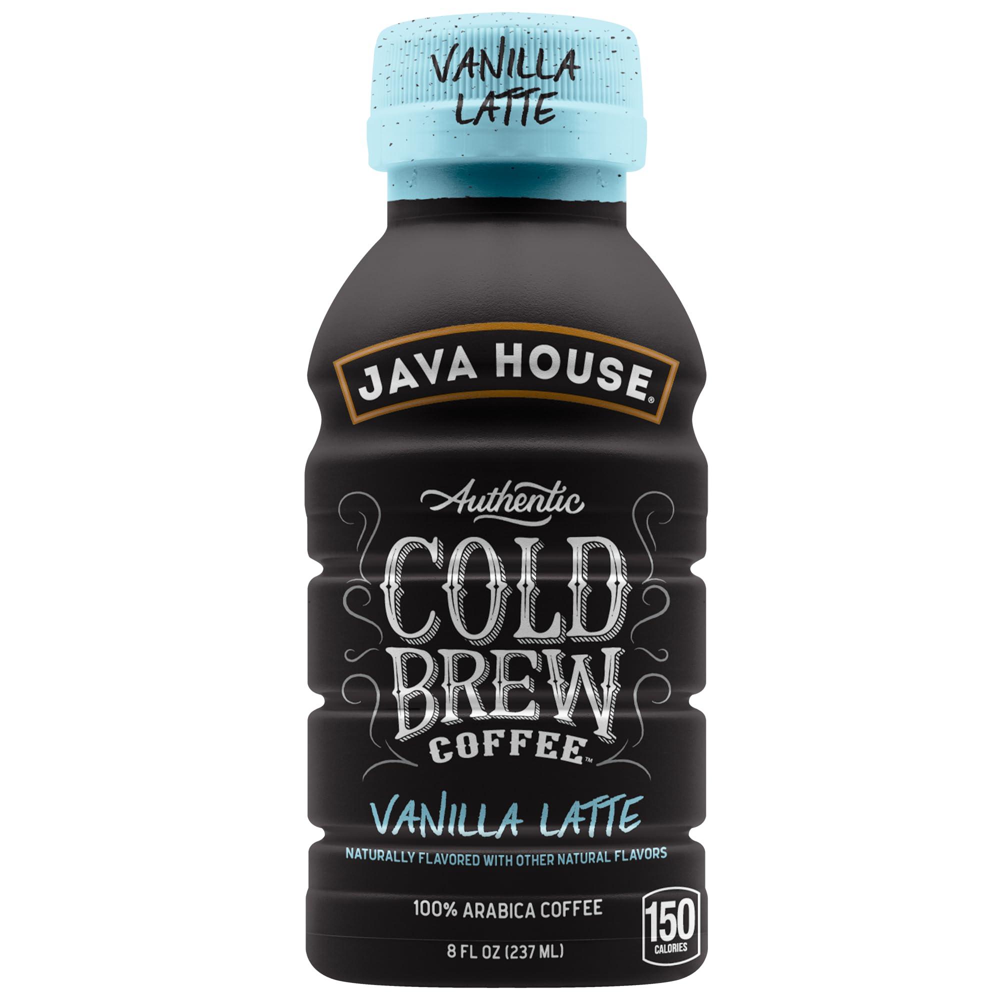 Java House Java House Cold Brew Coffee, 6 Pack of 8oz Bottles, Ready to Drink Instant Cold & Iced Coffee (Vanilla Latte)