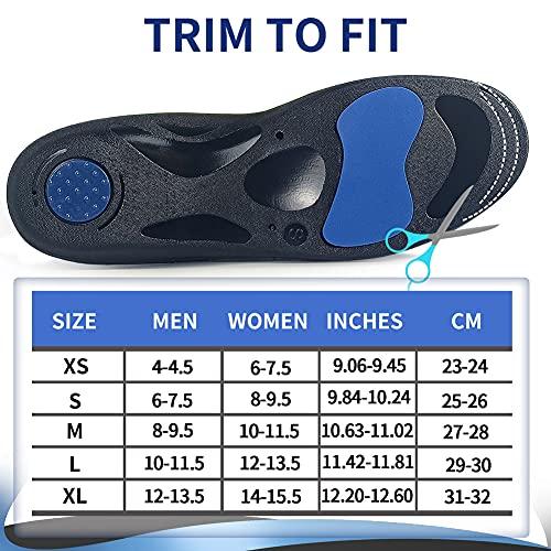 PCSsole PCSsole Orthotic High Arch Support Insoles, Comfort Gel Work Boot Insert for Flat Feet, Plantar Fasciitis, Feet Pain, Heel Spur Pain,Metatarsalgia,Over Pronation for Men and Women30cm