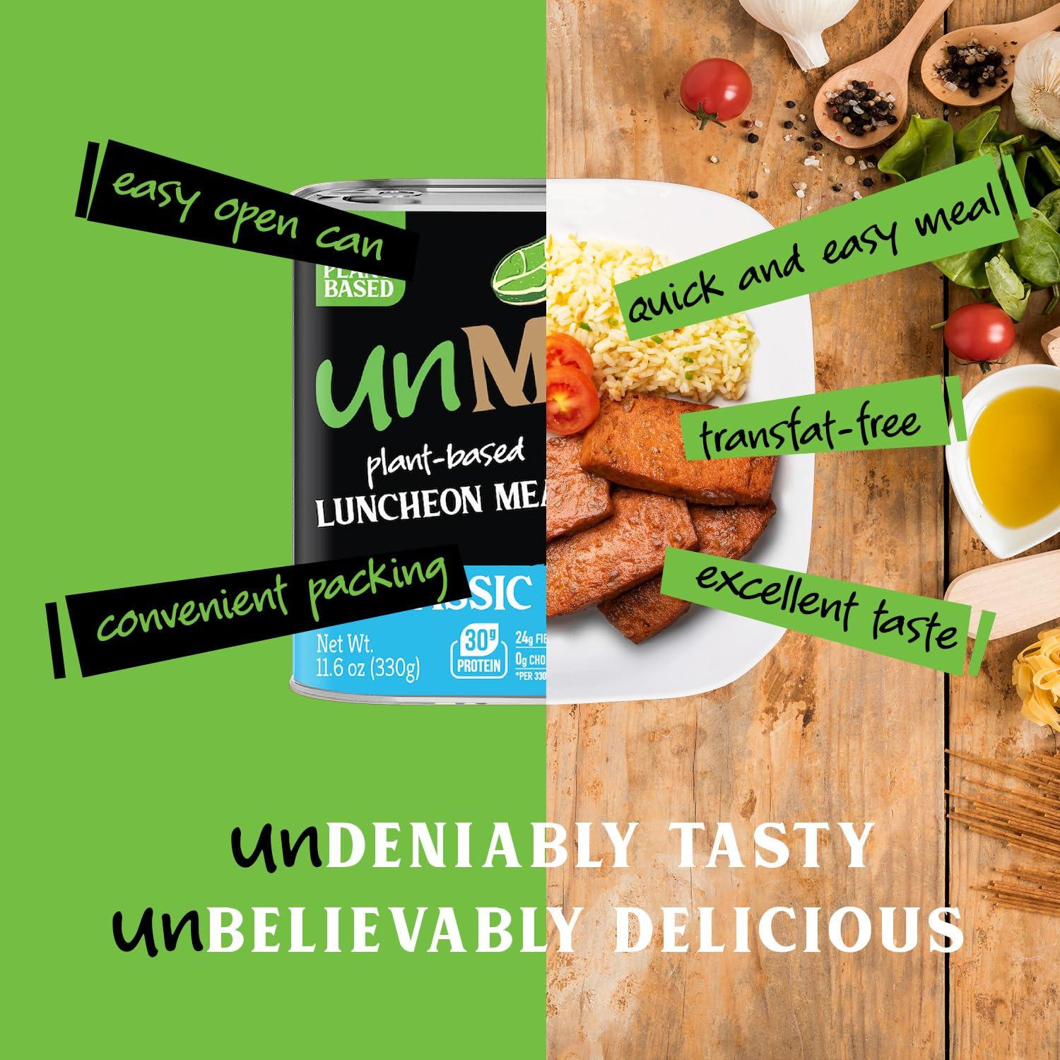 Unmeat unMEAT Plant Based Meat | Easy to Prepare Plant Based Protein | Vegan Meat with Less Calories, Luncheon Meat Style, 11.6 Oz (Pack of 1)