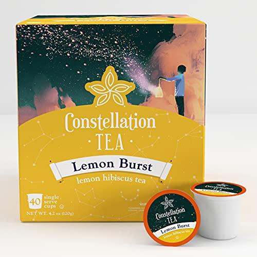 Constellation Tea Constellation Tea Lemon Hibiscus Tea Pods Compatible with K Cup Brewers Including 2.0, (Lemon Burst) 40 Count