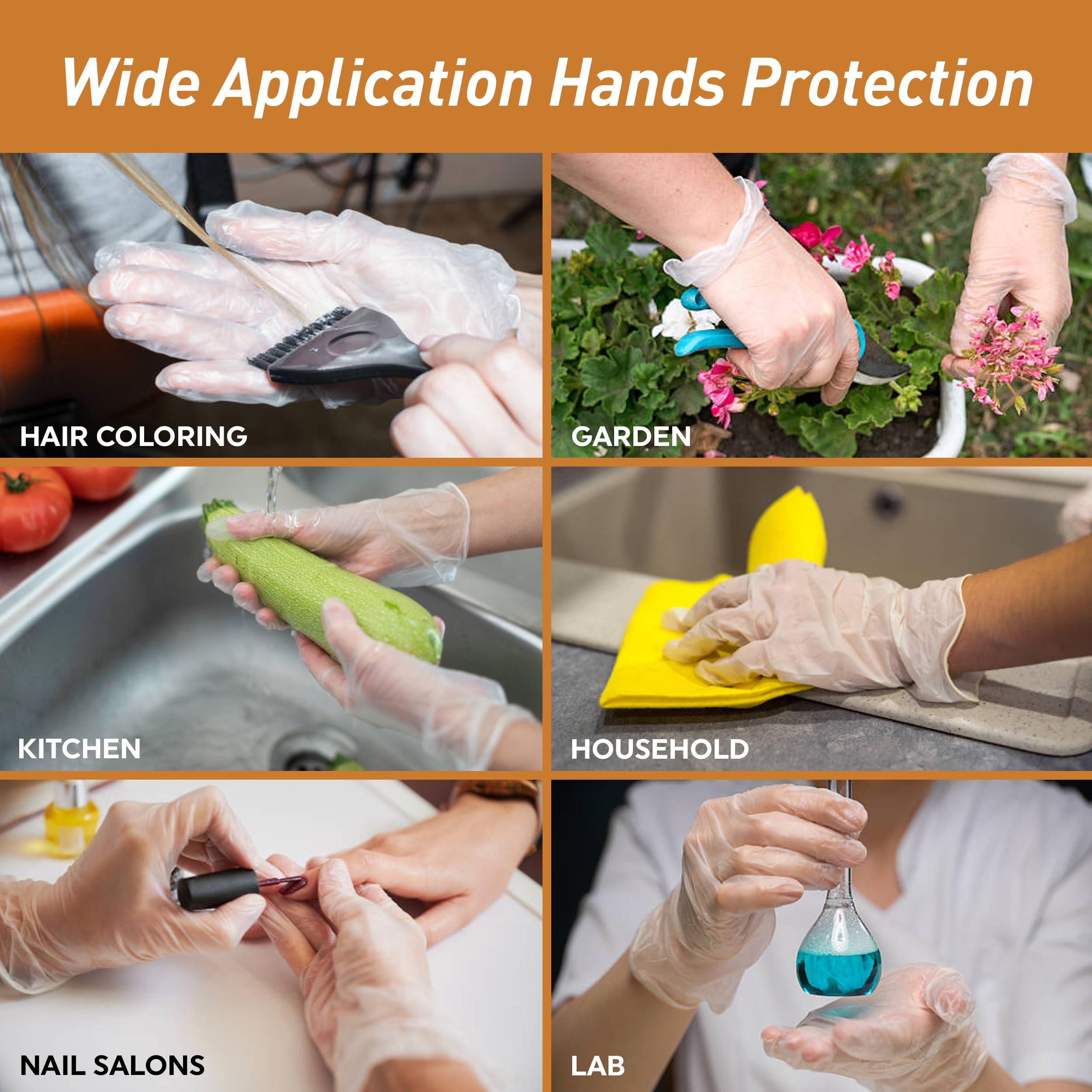 MED PRIDE Med PRIDE Vinyl Gloves| 4.3 mil Thick, Powder-Free, Non-Sterile, Heavy Duty Disposable Gloves| Medical, Food Hand