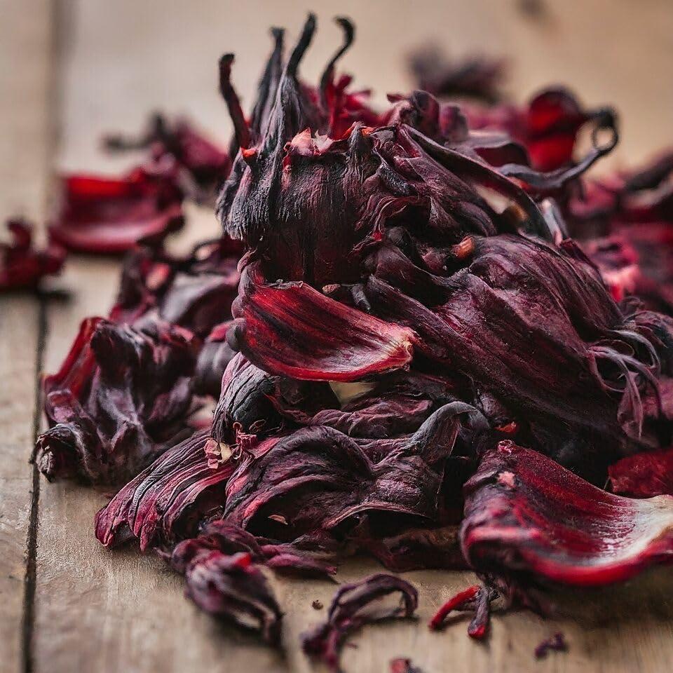 Akshit Akshit Dried Hibiscus Flowers, 5.20z, Dried Flowers, Flor De Jamaica, Natural Hibiscus Flower Tea. Whole Hibiscus Flower. No Caffeine, Vegan.