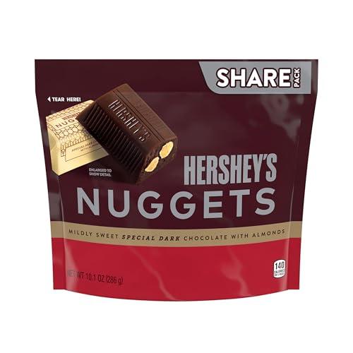 HERSHEY'S HERSHEY\'S NUGGETS SPECIAL DARK Chocolate with Almonds Candy Share Pack, 10.1 oz