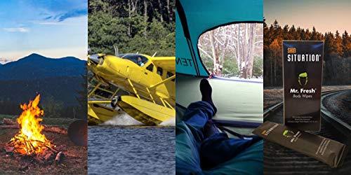 Skin Situation Mr. Fresh Body Wipe - Extra Large, Deodorizing, Unscented, Individual Wrapped Shower Wipe, Wet Wipe, pH Balanced, Hypoallergenic, Infused with Aloe and Vitamin E. Ideal for Camping, and Traveling