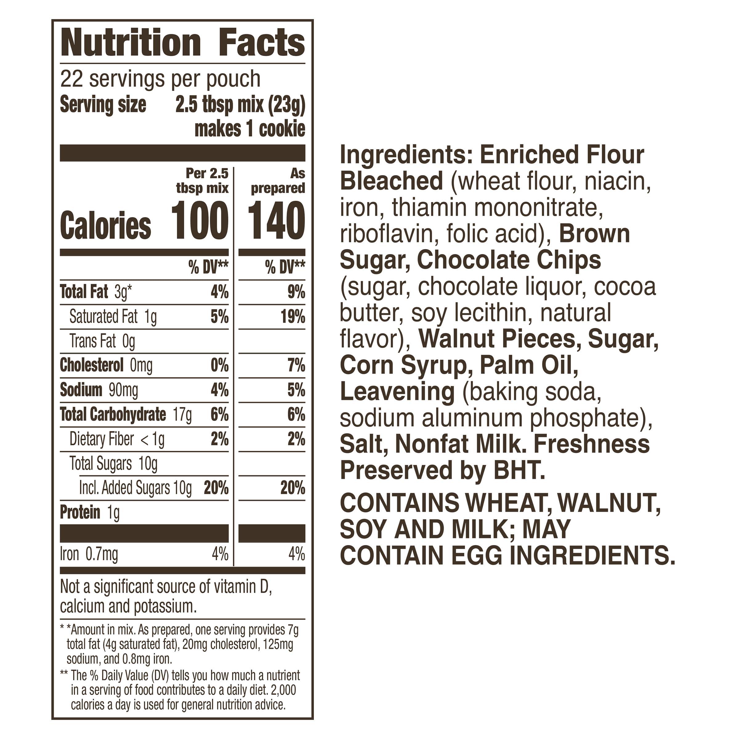 Betty Crocker Betty Crocker Walnut Chocolate Chip Cookies, Cookie Baking Mix, 17.5 oz